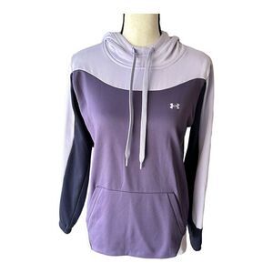 Women's Twilight Purple/Midnight Navy Armour Fleece Color Block Hoodie S…‎